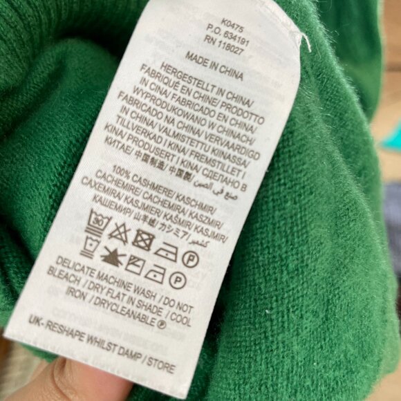 Boden cashmere short sleeve sweater size L in a kelly green - Picture 8 of 8
